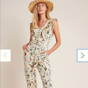 Violet Ruffled Utility Jumpsuit